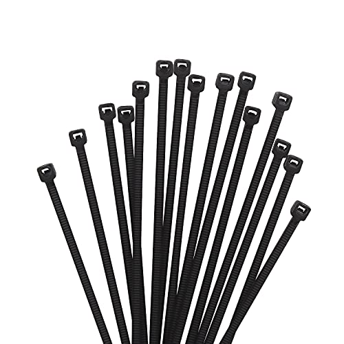 XINGO 1000 Stück Kabelbinder Schwarz, 150mm x 2,5mm, 8,1 kg Zugfestigkeit, kleine Größe, UV Beständig Set für Zur Ordnung von Kabeln, Gartenarbeit, Hause, im Büro, der Garage