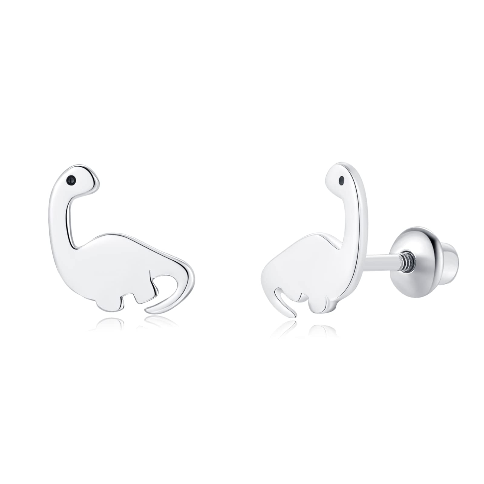 Butterfly Ladybug Unicorn Sloth Flamingo Dog Cat Turtle Angel Koala Daisy Panda Stud Earrings for Girls Women - Sterling Silver Hypoallergenic Animal Earrings with Secure Screw Backs