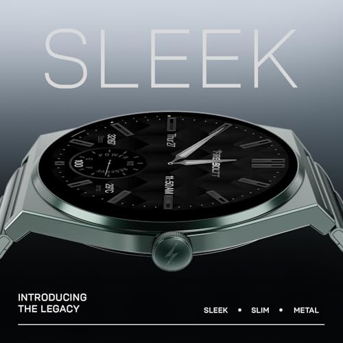 Image of Fire-Boltt Phoenix Nova Smartwatch 1.43 inch Slim Super AMOLED Display, 466x466 Pixel Always-On Display, Bluetooth Calling, Health Tracker for Men & Women Olive Rush