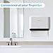 DUTYWORKS Paper Towel Dispenser Wall Mount, Multifold Paper Towel Holder Adhesive Hand Towel Dispenser for Bathroom Kitchen Commercial, White