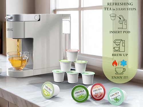 Cha4TEA 36-Count K Cups Assorted Green Tea for Keurig K-Cup Brewers (Matcha Green, Green Tea, Jasmine Green Tea, Oolong Tea)