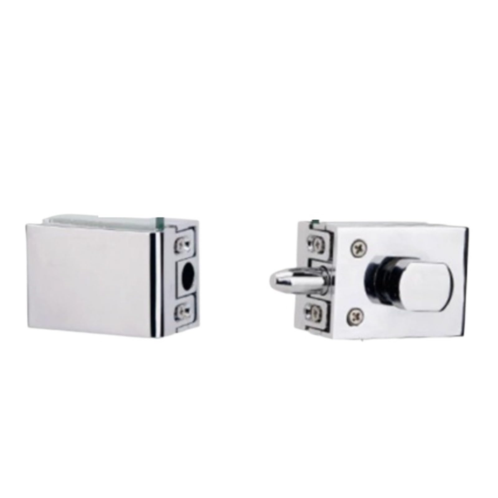 Serrure de porte en verre acier inoxydable loquet double vitrage sans trou