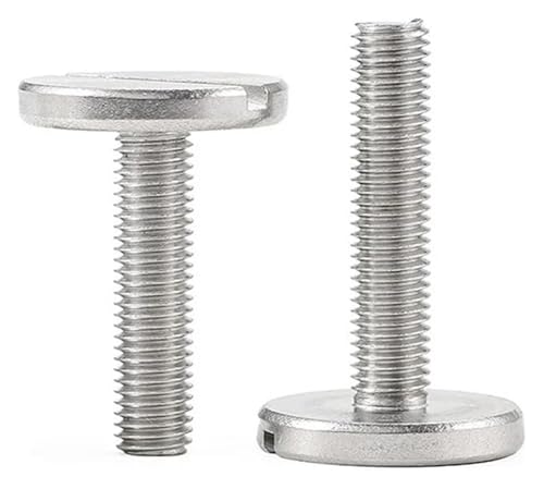 Tornillos avellanados Pernos de cabeza redonda, 1-5 piezas M2.5 M2 M3 M4 M5 M6, acero inoxidable 304, ranura de una palabra, tornillo de cabeza plana extragrande, perno de cabeza redonda plana.
