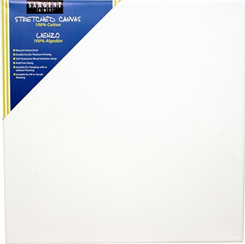 Sargent Art Sargent Art 90-2017 12x12-pulgadas de lona estirada, 100% algod¨®n doble imprimado por Sargent Art