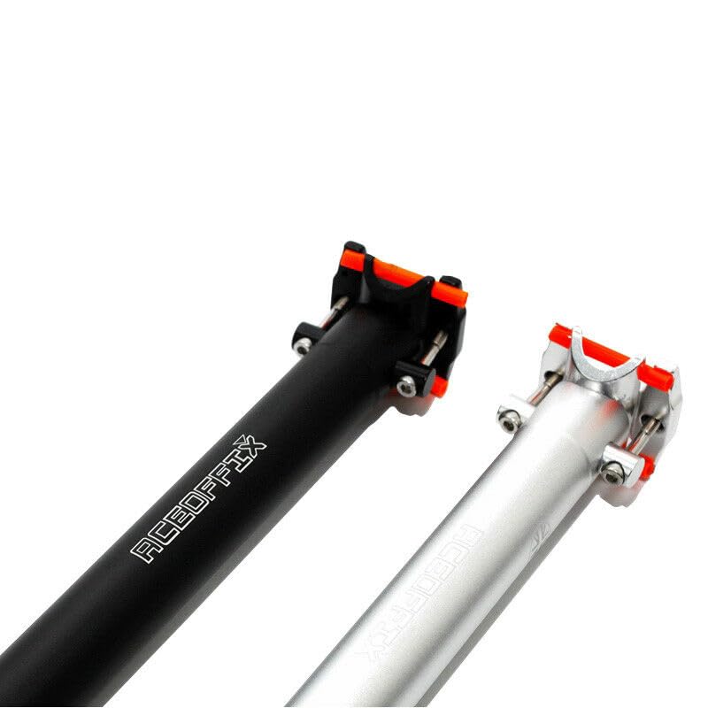 Extedned 59 cm Lightweight Seatpost + Clip for BROMPTON folding bike (Black), Silver - Image 4