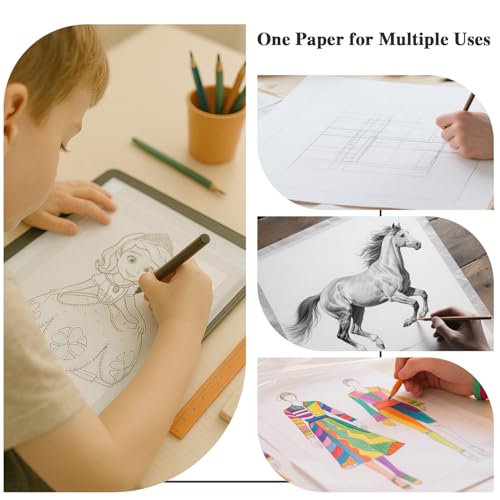 STATIONERY ISLAND Transparentpapier Bedruckbar A4 100 Blatt 90 g/m² Pauspapier weiß Pergamentpapier zum bedrucken Bedruckbar Architektenpapier