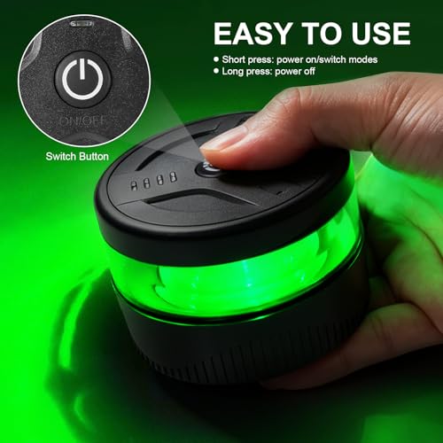 Image of NeaLia Magnetic Wireless Beacon Light, USB-C Strobe Light, Green