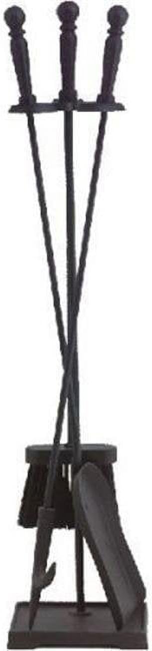 Fireplace Tool Set, Black - 4 Piece
