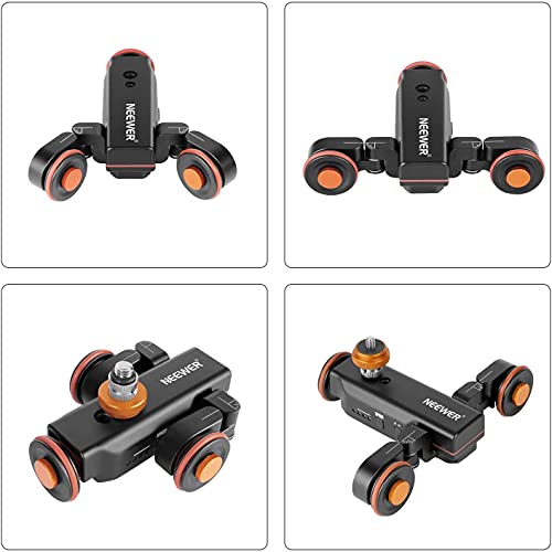 Neewer 3-Wheels Wireless Video Camera Dolly, 3-Speed Motorized Electric Track Rail Slider Dolly Car With Remote Control, Compatible With Dslr Camera, Camcorder, Gopro, Iphone, And Android Smartphone #TOP6