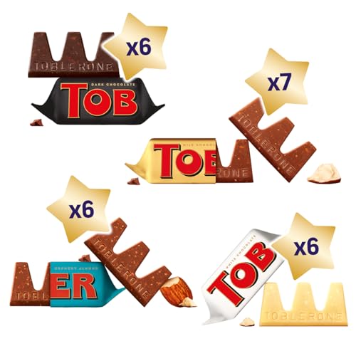 Toblerone Adventskalender – Schoko Adventskalender mit Schweizer Schokolade gefüllt mit Mini-Toblerone – 200 g