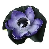 Lurrose Lotus Licht Mini Solar Lampe LED Schwimmende Seerosen Künstliche Kerze Wishing Blumen Schwimmende Lotus Tischdeko Bunt Tischlicht Pool Deko (Lila)
