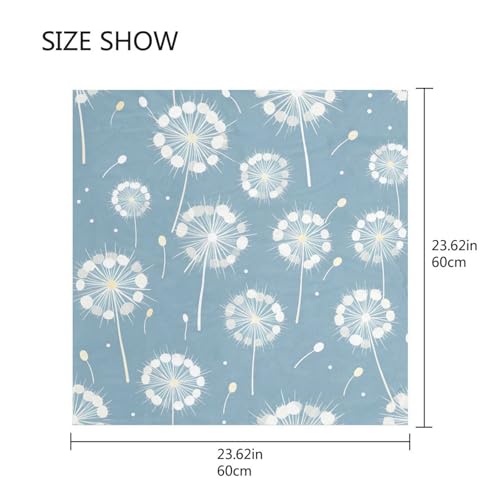 Square Scarf Pure Dandelion Silk Feeling Bandanas Head Scarfs Hair Wraping Neckerchief for Women 23.6 Inch2