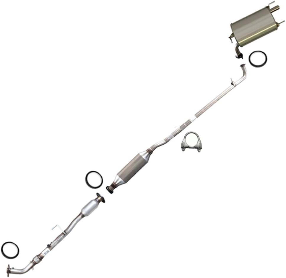 Exhaust Catalytic Resonator Muffler System Kit Compatible for 2007-2011 Toyota Camry 2.4L | EPA-Approved | Stainless Steel | Northeastern Exhaust | Free Gaskets and Clamp Included
