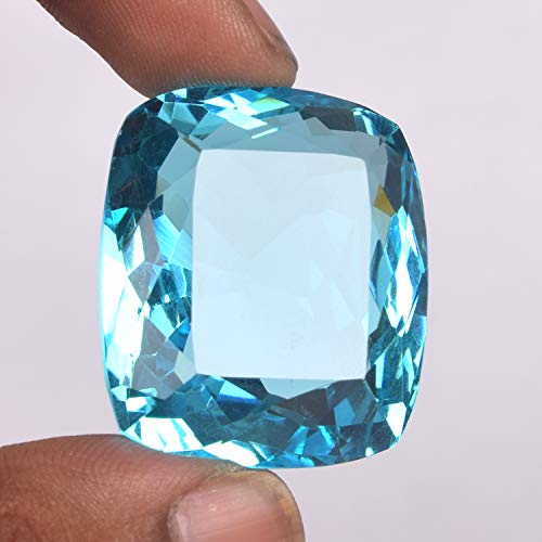 Gemhub Blue Topaz Cushion Cut Loose Gemstone #TOP2