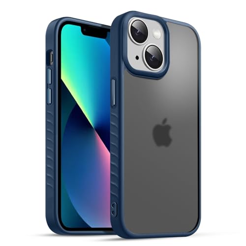 Image of KARWAN️ Shockproof Back Case Cover for iPhone 14 Plus | Camera Protection Bump |Shockproof Back Case Cover for iPhone 14 Plus - Blue