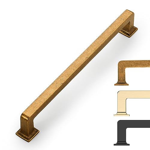 9BUILD 10 Pack 6.25 Inch Antique Brass Cabinet Handles,Kitchen Hardware