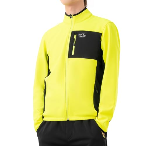 ROCKBROS Winter Fahrradjacke Herren Winddicht Warm Wanderjacke Atmungsaktiv für Laufen, Wandern, Radfahren, Joggen, Outdoor