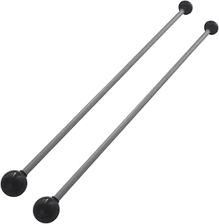 1 Pair Marimba Mallet Rubber Black Drumstick Double-Head Xylophone Mallets Musical Instruments Accessory Durable Double-Headed Sound Stick Marimba Accessories Percussion Tools