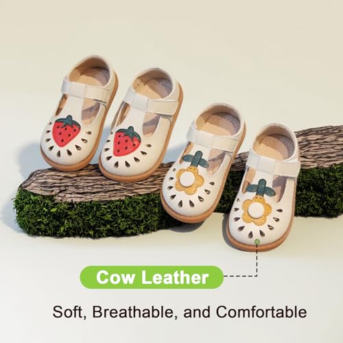 Toddler Girl Mary Jane Dress Leather Shoes, Little Girls Princess Ballet Flats4