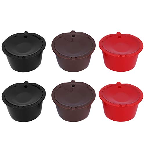 Aramox Cápsula de café Reutilizable, Taza de Filtro de café de Acero Inoxidable 304 de 5 X 4 Cm con Cuchara y Cepillo, Cápsulas de Recargables para Uso en el Hogar y la Oficina con para Máquinas