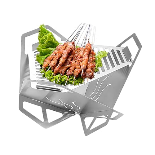 Brasero portátil de camping | Calentador para parrilla portátil decorativo, hogar para exteriores, para familia, amigos y adultos, jardín, exterior, barbacoa, terraza