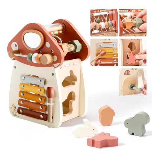 Cube d’activités en bois Montessori pour bébé dès 6 mois avec xylophone - 2