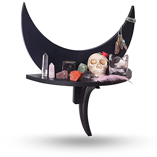 Floating Moon Shelf for Crystals and Essential Oils