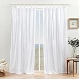 EXCLUSIVE HOME Bari Light Filtering Spiral Loop Tab Top Curtain Panels, 54