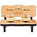 Produktbild Geschenke 24 Schnapsbank mit Gravur zur Hochzeit I Herzen I Mit Schnapsgläsern I Personalisiertes Hochzeitsgeschenk für das Brautpaar I Namen von Ehepaar und Hochzeitstag graviert