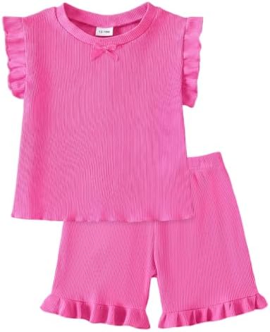 Baby Girl Clothes Toddler Summer Outfits Cute Ruffle Sleeveless T...
