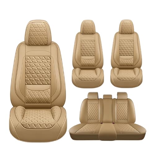 に適用 トヨタ クラウン エステート 30系 2023年11月-現行 車 シートカバー クッション 全包?設計 滑り止め 防水 防汚 耐磨耗 四季適用 5席 軽 普通車適用 カーシートカバー 運転席 助手席 後部座席対応(ベージュ,無枕)