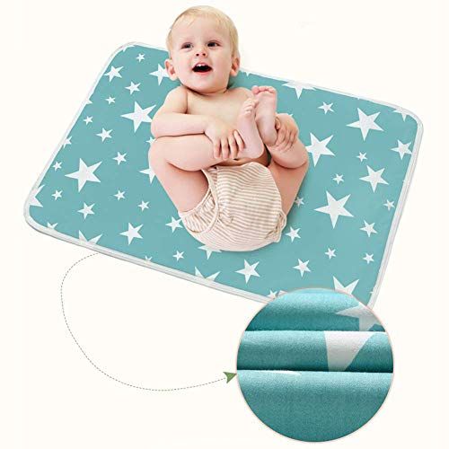 Generic Almohadilla Impermeable para Cuna, Paquete de 2, Protector de Colchón Infantil a Prueba de Suavidad con Capa de TPU Transpirable, Parte Inferior de Algodón para Guardería, Tapete para (como