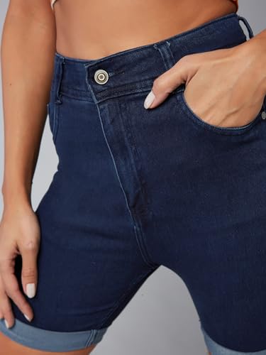 Image of Dolce Crudo Women's High Rise Denim Shorts - Relaxed Fit