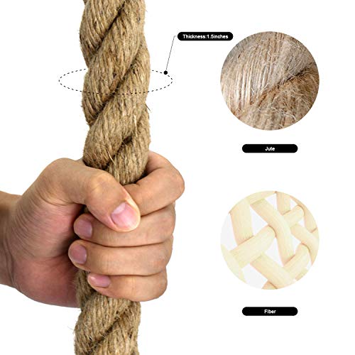 Vivitory Gym Fitness Training Climbing Ropes, Workout Gym Climbing Rope, Home Training and Fitness Workouts,1.5'' in Diameter, Available 10, 15, 25, 30 Ft (15 ft) - Thumbnail 7
