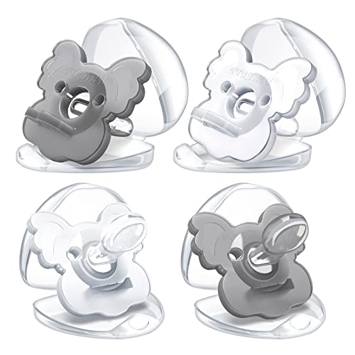 TYRY.HU Tétine Lot de 2,Sucettes avec 2 Boîtes,sans BPA,Sucettes en Silicone pour Garçons et Filles,Sucettes Orthodontiques pour Bébés Allaités,Sucettes Koala avec Trous d'aération, 6-18 Mois Cover