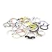 16G 10Pcs Septum Jewelry Surgical Steel Nose Rings Captive Bead Rings Horseshoe Piercing Jewelry Cartilage Helix Daith Tragus Earring Hinged Nose Hoop - Randomly Picked