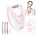 Epilator for Women, 2-Speed Rechargeable Hair Removal Device with Massage Pad & LED Light, Smooth Glide Epilator for Face, Arms, Legs & Underarms