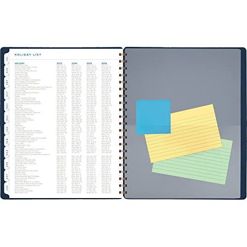 At-A-Glance 2023-2024 Academic Planner, Weekly & Monthly, 8-1/2" X 11", Large, Monthly Tabs, Pocket, Flexible Cover, Signature Collection, Navy (Yp905A20) #TOP5