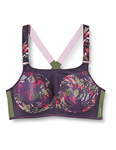 Triaction Damen Sport-BH Triact Magic Motpro MWP, Mehrfarbig (Violet-Dark Combination (V9) V9), Gr. 85A