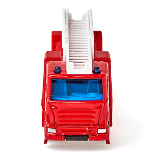 siku 1015, Feuerwehr-Drehleiter, Metall/Kunststoff, Rot, Ausziehbare Leiter – Bild 4