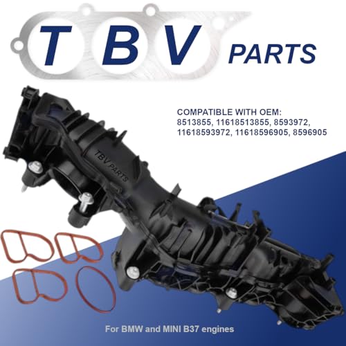 TBVPARTS Ansaugkrümmer D F55 F56 B37 11618513855 8593972 11618593972 11618596905 8596905 Ansaugkrümmermodul für X1 F48 16D 2014. , X2 F 39 16D 2018