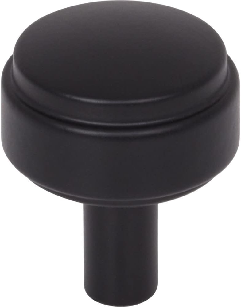 Jeffrey Alexander 1-1/8 Diameter Matte Black Hayworth Cabinet Knob