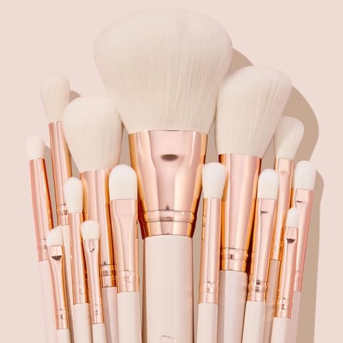 ColourPop Ultimate Brush Roll Face & Eye Brush Set - Face & Eye Makeup Brush Set - Made with Luxe Synthetic Vegan Bristles - Includes Faux-Leather Case (14 Count) - Image 3