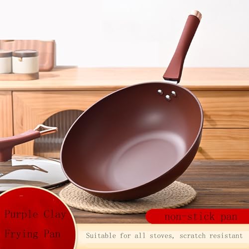 Wok de Barro Púrpura con Tapa 32 cm miniatura 3