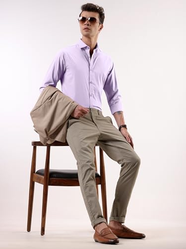 Image of Beyoung Cotton Plain Regular Fit Shirt for Men | Full Sleeve | Formal Shirt | Classic Collar Cotton