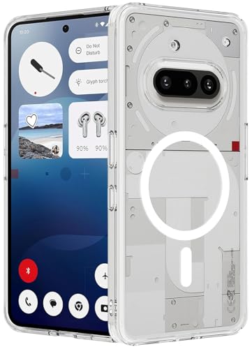 Image of AEETZ Clear Back Case for Nothing 3a 5g, Hard PC Shockproof Transparent Back Cover Case Compatible with Mag-Safe, Anti-Yellowing (Nothing 3a 5g)
