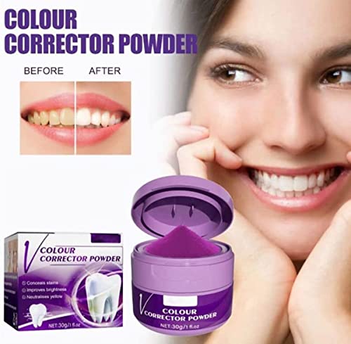 Purple Corrector Teeth Whitening Powder Tooth Stain Removal Oral,Colour Corrector for Teeth Whitening,for All Teeth Types (2pcs) - Image 4