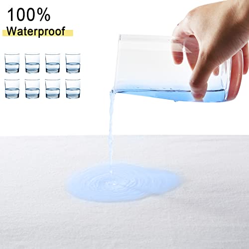 Luluway Waterproof Crib Mattress Protector Pad Incontinence Bed Pads Flannel Crib Protector Pad Reusable 100% Water Resistant Cotton Mattress Protector Pad For Bed thumb #6