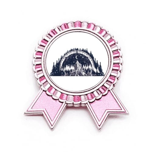 Broche rose motif lune et iceberg taille M en métal résistant