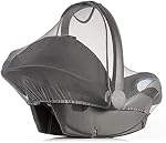 Net Mosquito pour bébé porteur – Insertion d'un siège de voiture pour bébé Mesh Net - Universal Fit, Bassinet et Poussette Qualité Premium: Lavable en machine - gris